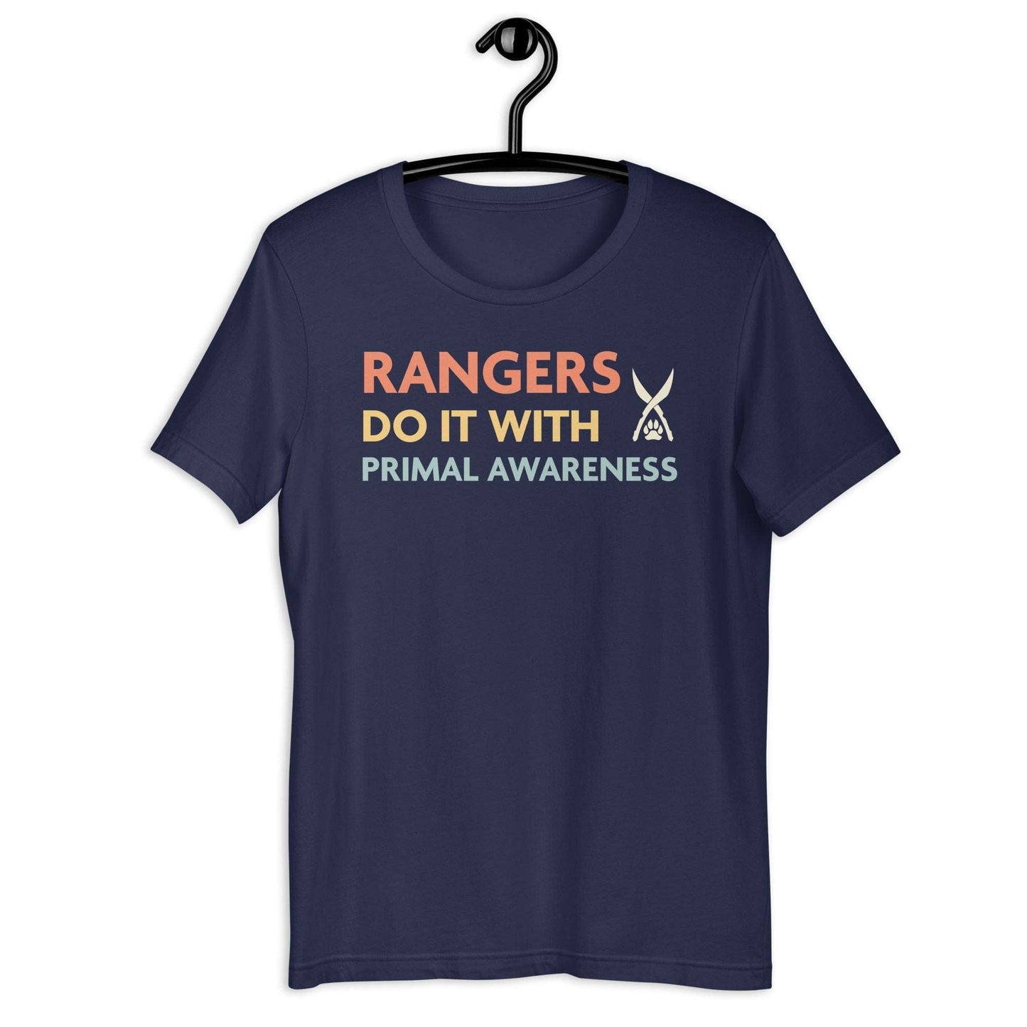 Printify T-Shirt Navy / S DnD Rangers Do It With Primal Awareness Shirt