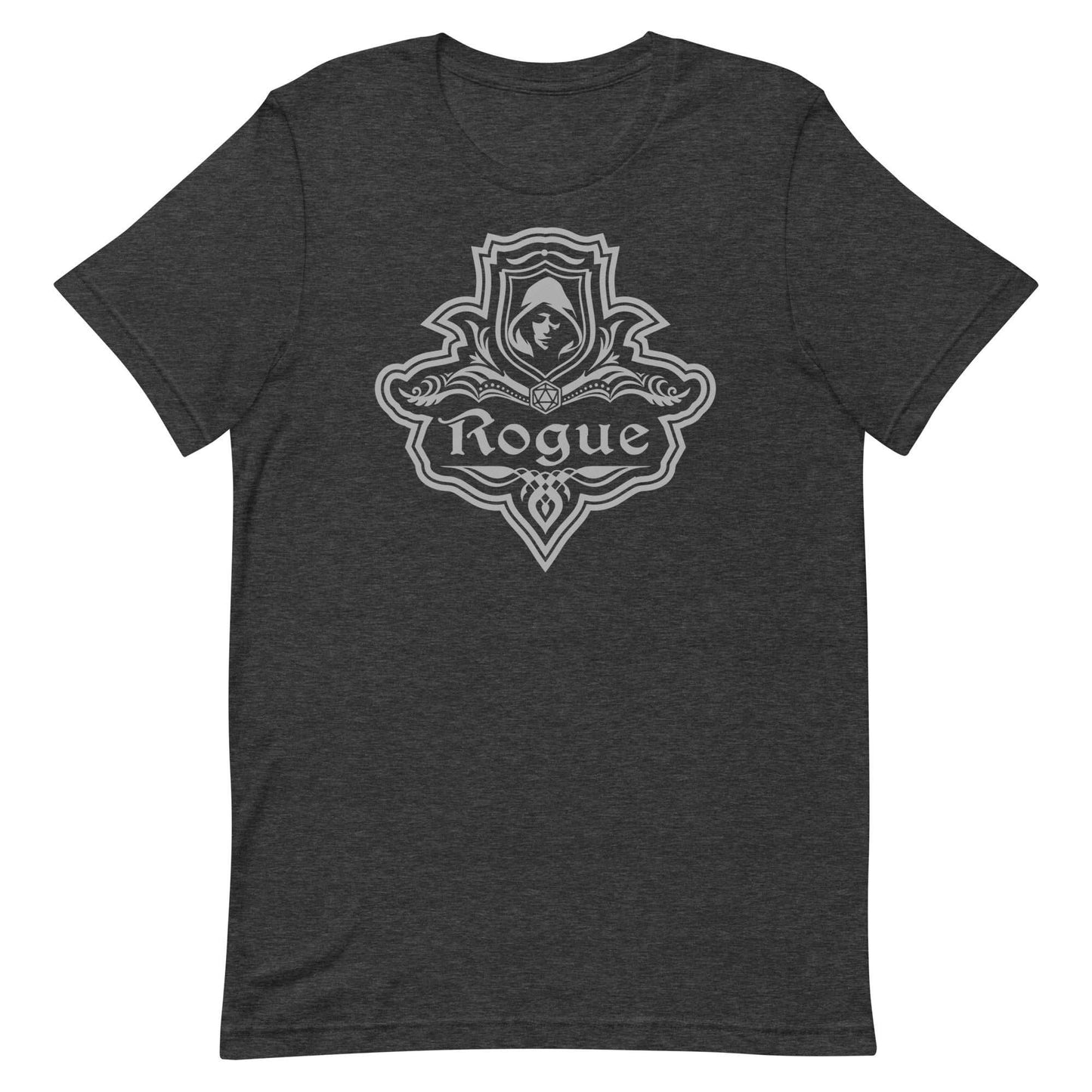 Printify T-Shirt Dark Grey Heather / S DnD Rogue Class Emblem T-Shirt