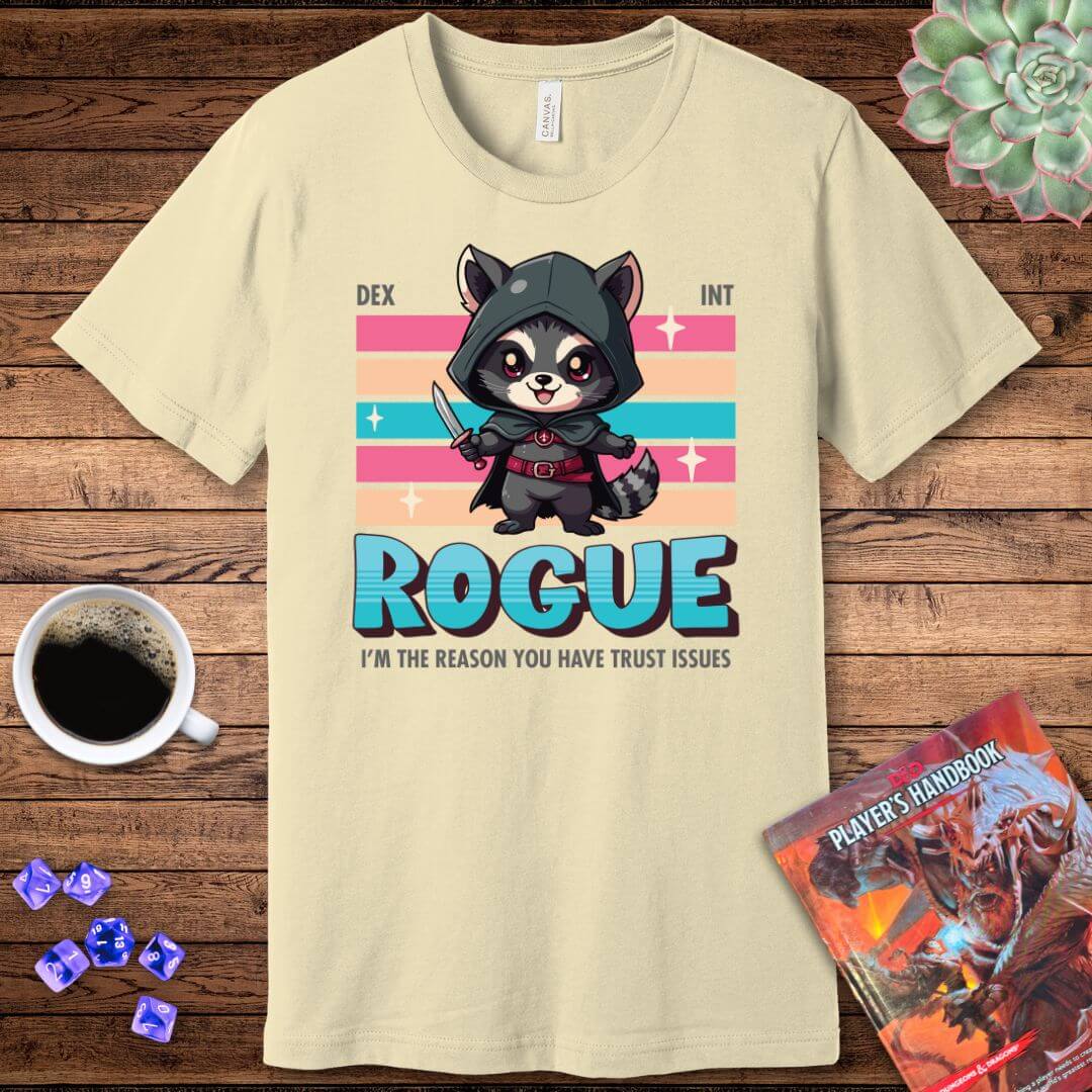 Printify T-Shirt DnD Rogue Shirt - D&D Kawaii Class T-shirt