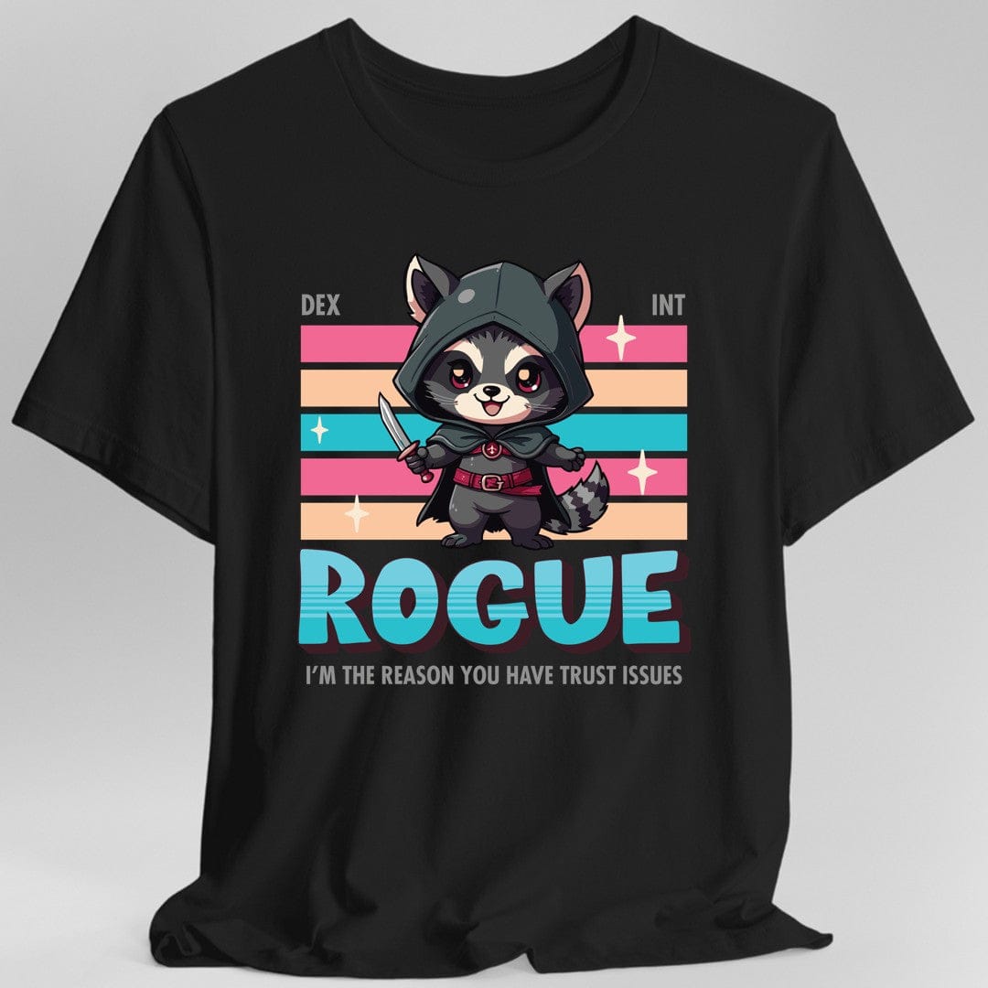 Printify T-Shirt Black / S DnD Rogue Shirt - D&D Kawaii Class T-shirt