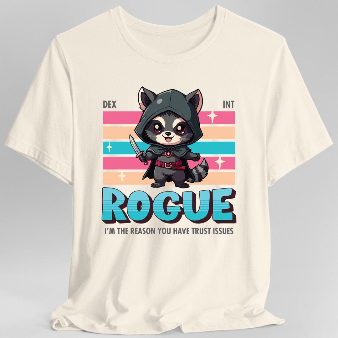 Printify T-Shirt Natural / S DnD Rogue Shirt - D&D Kawaii Class T-shirt
