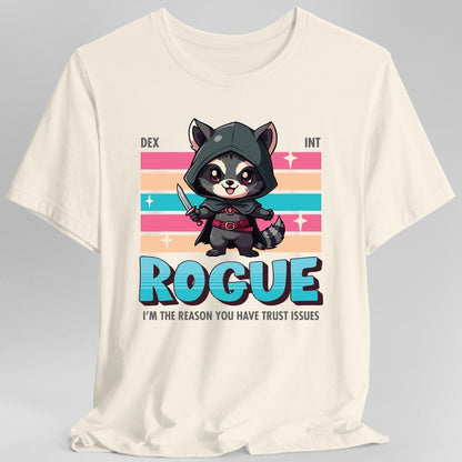 Printify T-Shirt Natural / S DnD Rogue Shirt - D&D Kawaii Class T-shirt