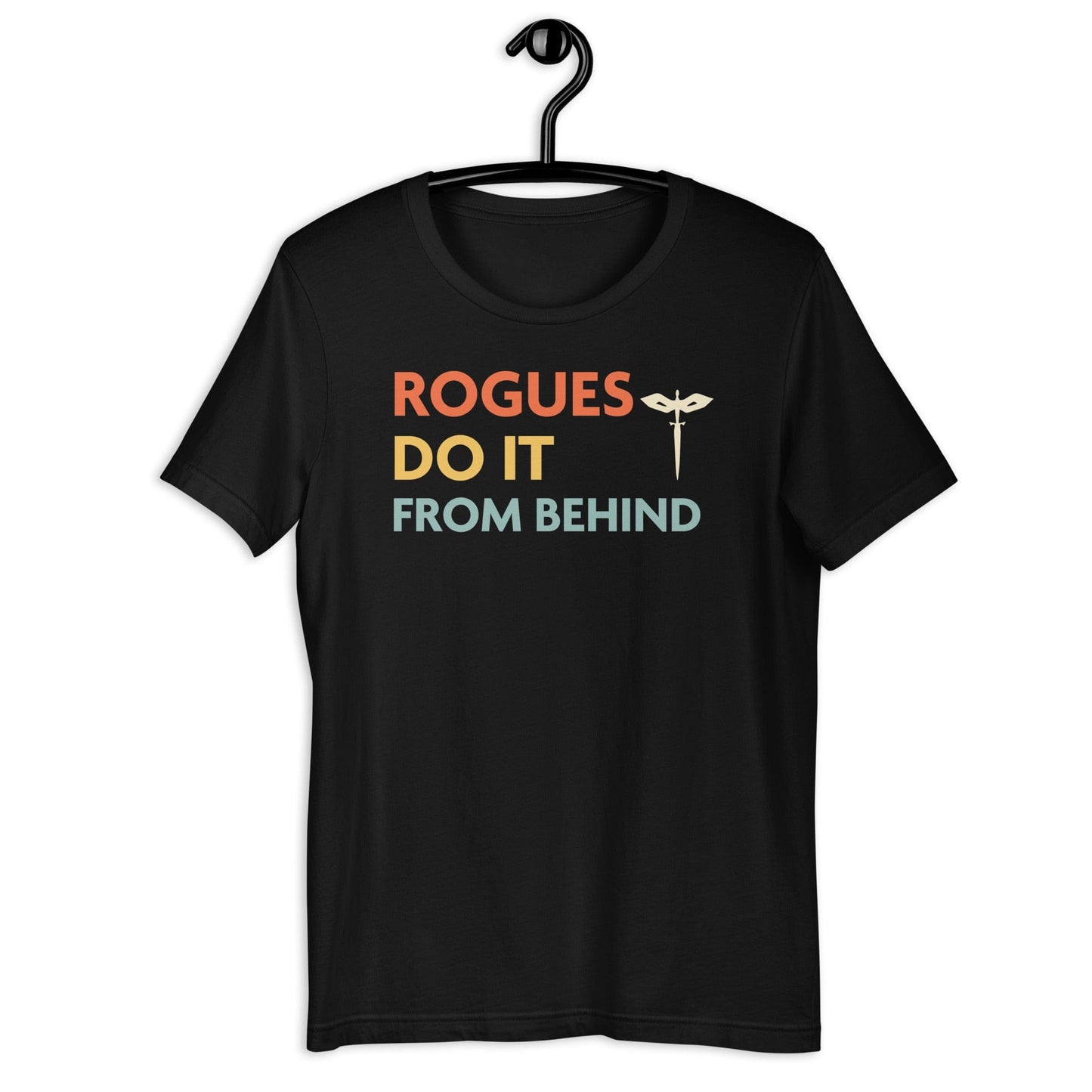 Printify T-Shirt Black / S DnD Rogues Do It From Behind Shirt