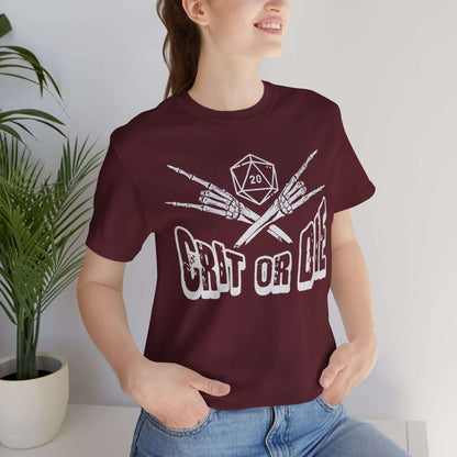 Printify T-Shirt DnD Shirt - Crit or Die