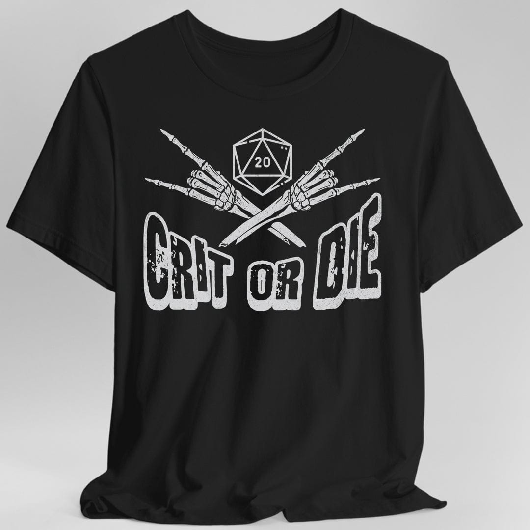 Printify T-Shirt Black / S DnD Shirt - Crit or Die