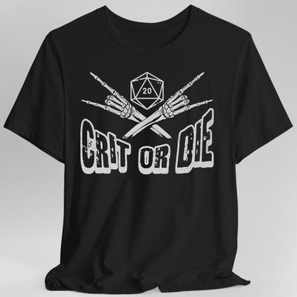 Printify T-Shirt Black / S DnD Shirt - Crit or Die