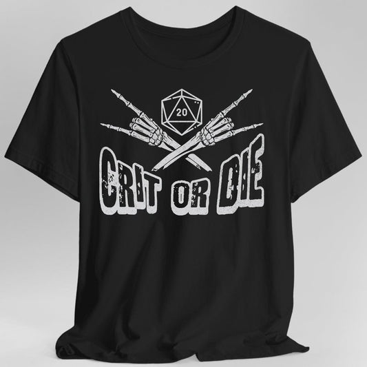 Printify T-Shirt Black / S DnD Shirt - Crit or Die