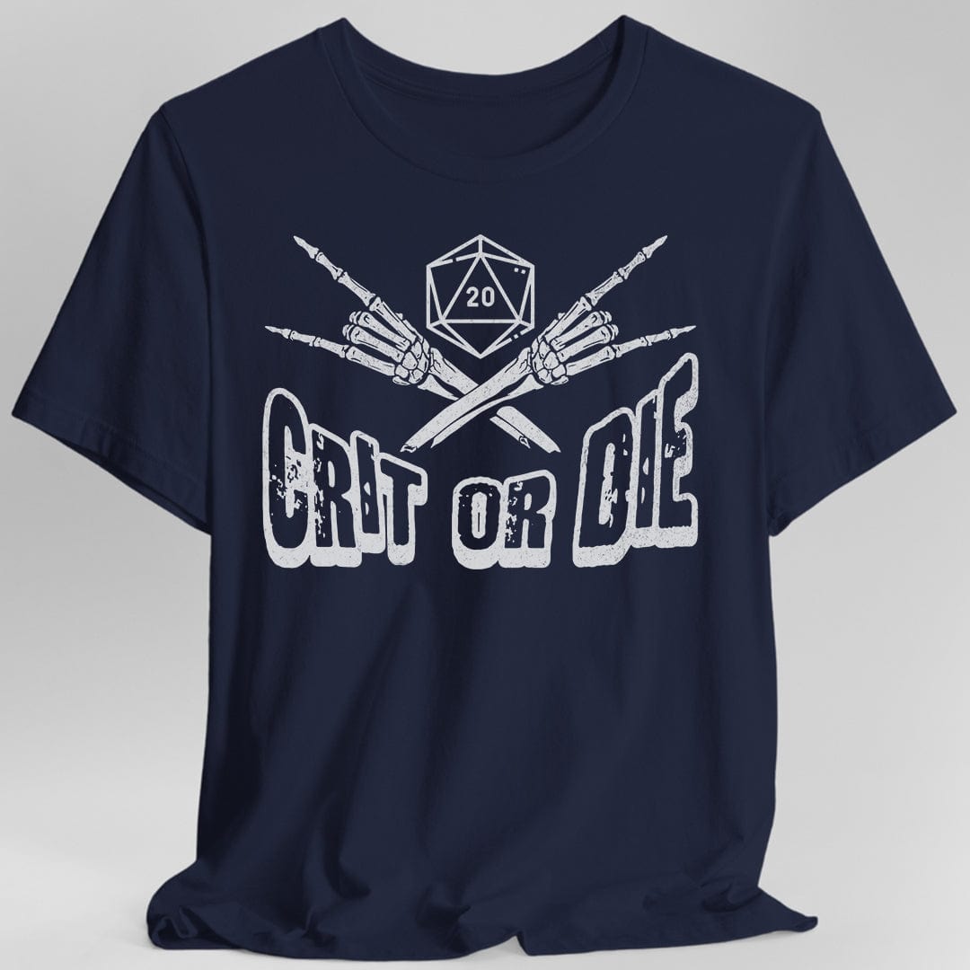 Printify T-Shirt Navy / S DnD Shirt - Crit or Die
