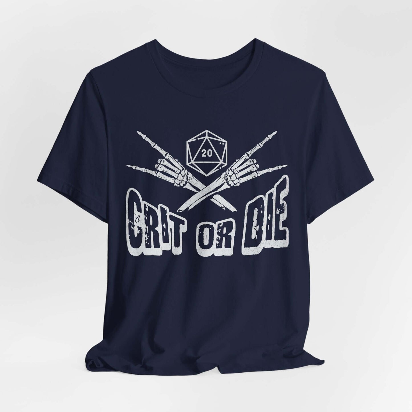 Printify T-Shirt Navy / S DnD Shirt - Crit or Die