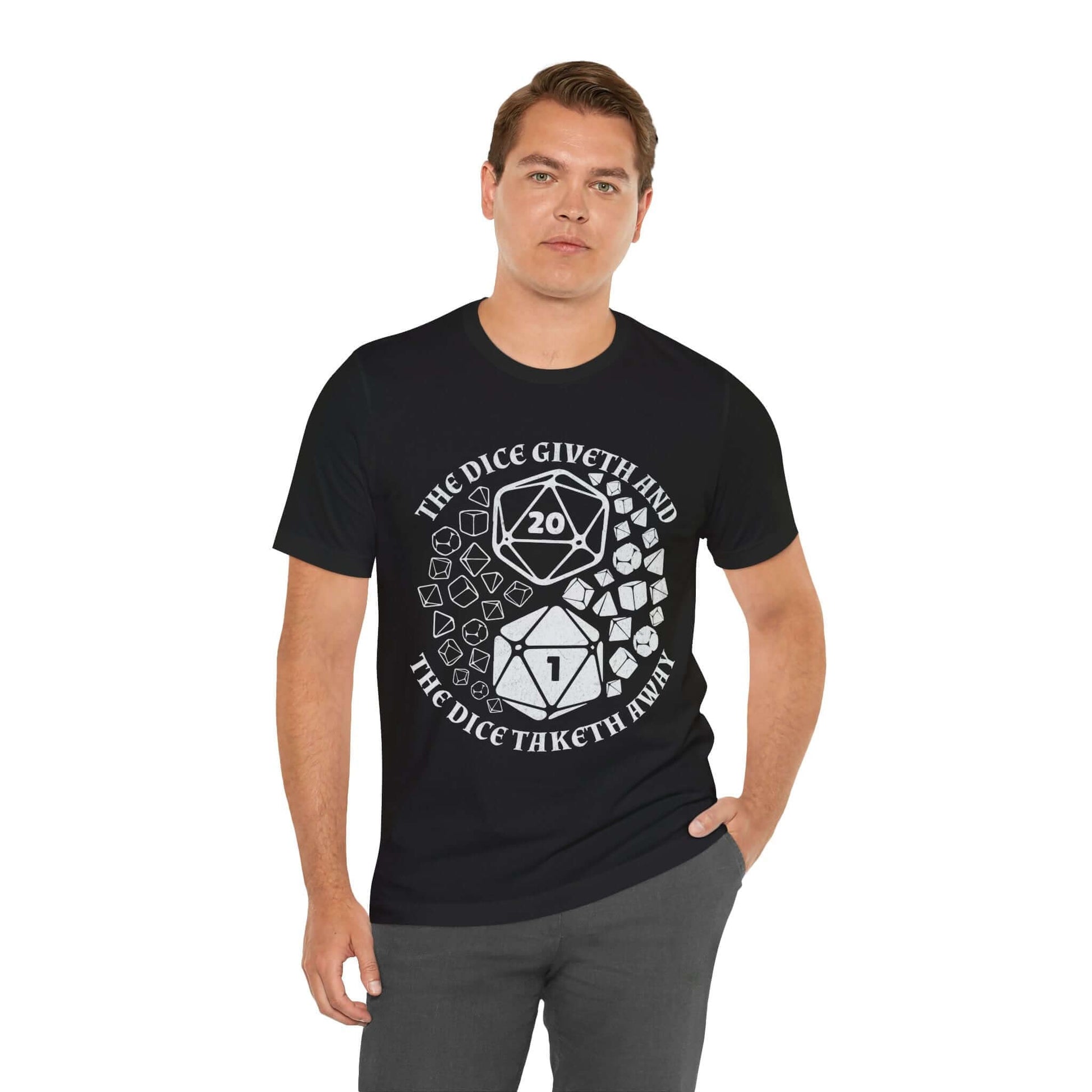 Printify T-Shirt DnD Shirt - Yin Yang Dice