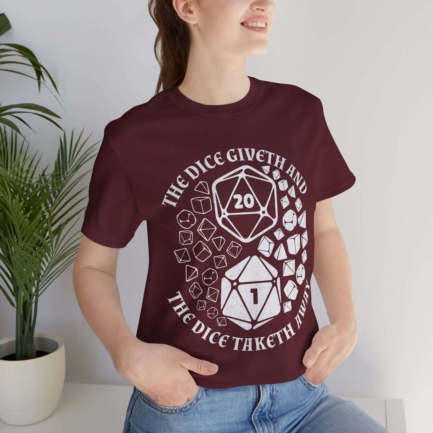 Printify T-Shirt DnD Shirt - Yin Yang Dice