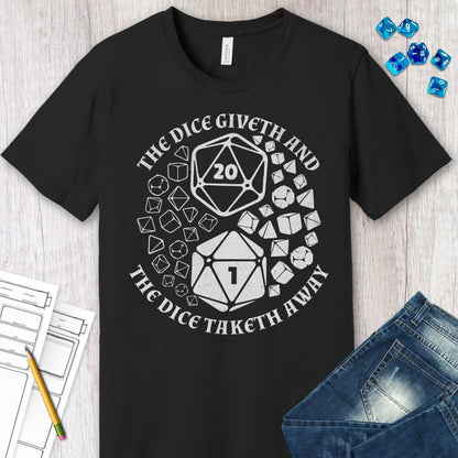 Printify T-Shirt DnD Shirt - Yin Yang Dice