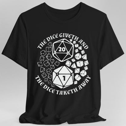 Printify T-Shirt Black / S DnD Shirt - Yin Yang Dice