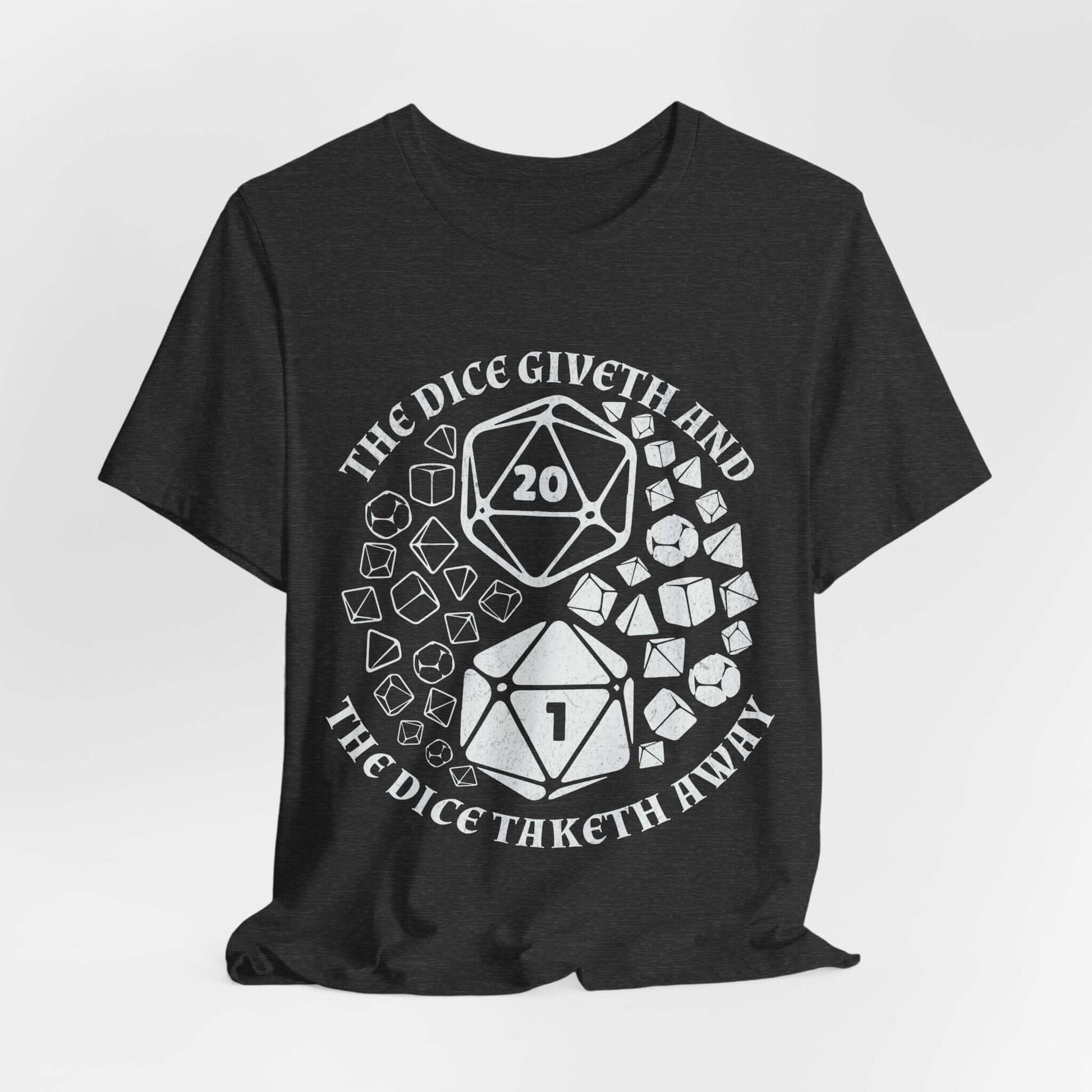 Printify T-Shirt Dark Grey Heather / S DnD Shirt - Yin Yang Dice