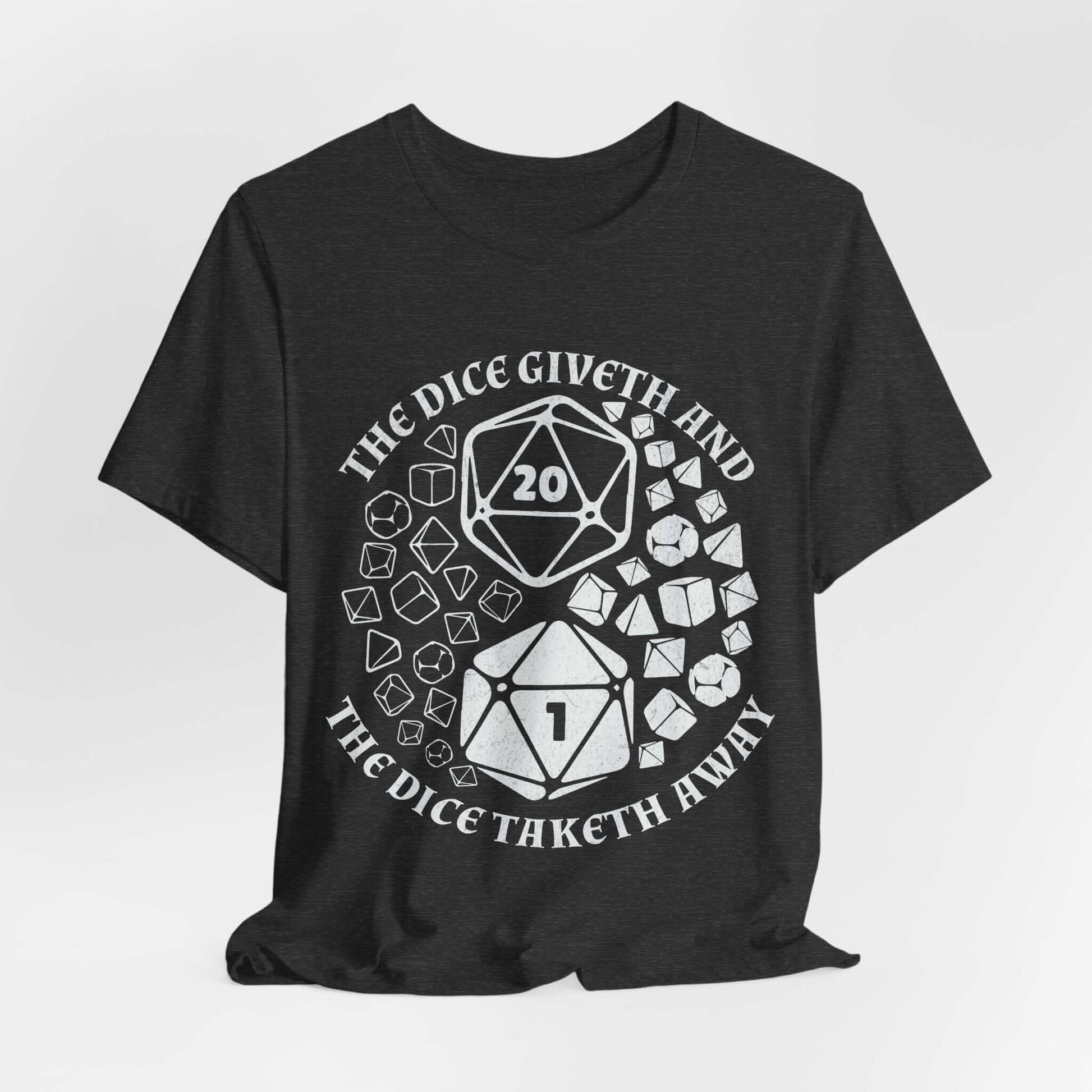 Printify T-Shirt Dark Heather / S DnD Shirt - Yin Yang Dice