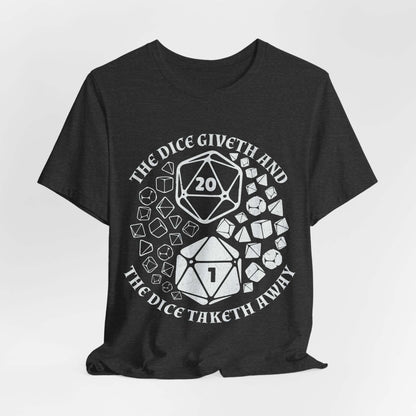 Printify T-Shirt Dark Heather / S DnD Shirt - Yin Yang Dice