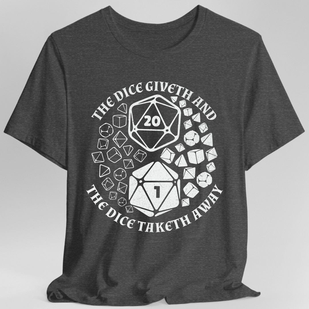 Printify T-Shirt Dark Heather / S DnD Shirt - Yin Yang Dice