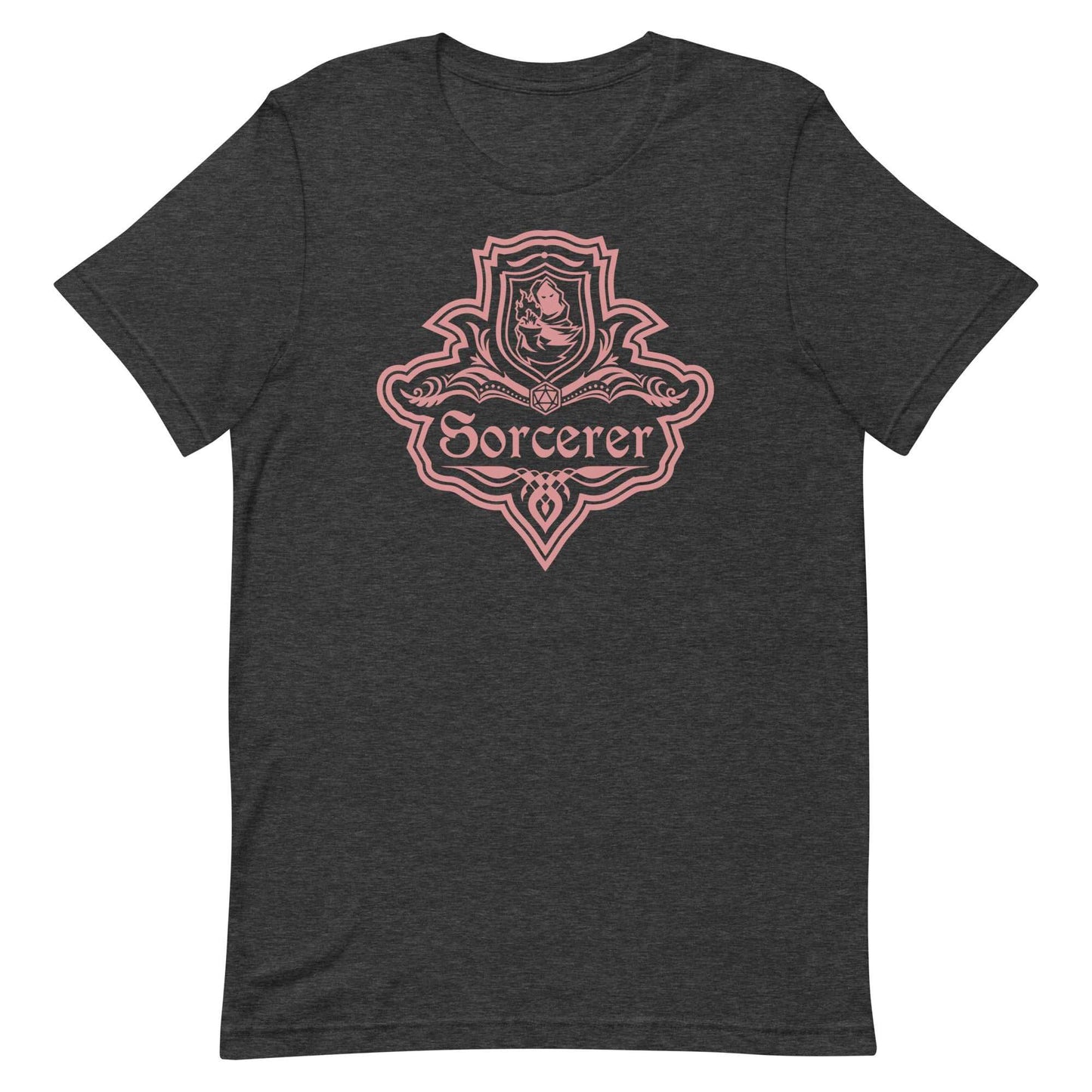 Printify T-Shirt Dark Grey Heather / S DnD Sorcerer Class Emblem T-Shirt