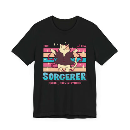 Printify T-Shirt Black / S DnD Sorcerer Shirt - D&D Kawaii Class T-shirt