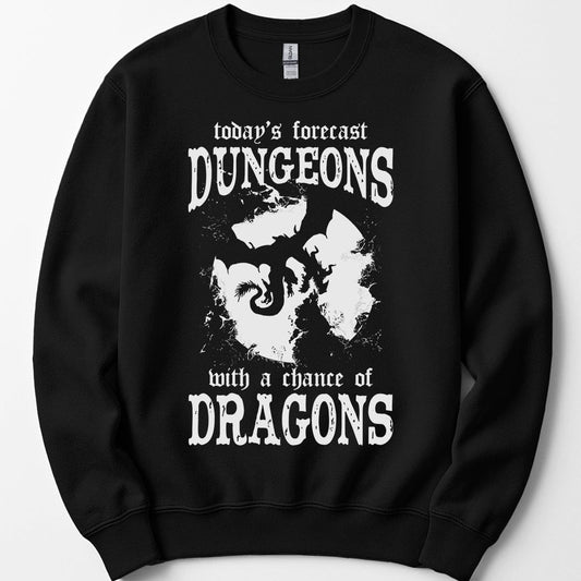 Printify Sweatshirt Black / S DND Sweatshirt - Funny Weather Forecast