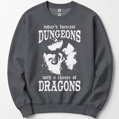 Printify Sweatshirt Dark Heather / S DND Sweatshirt - Funny Weather Forecast