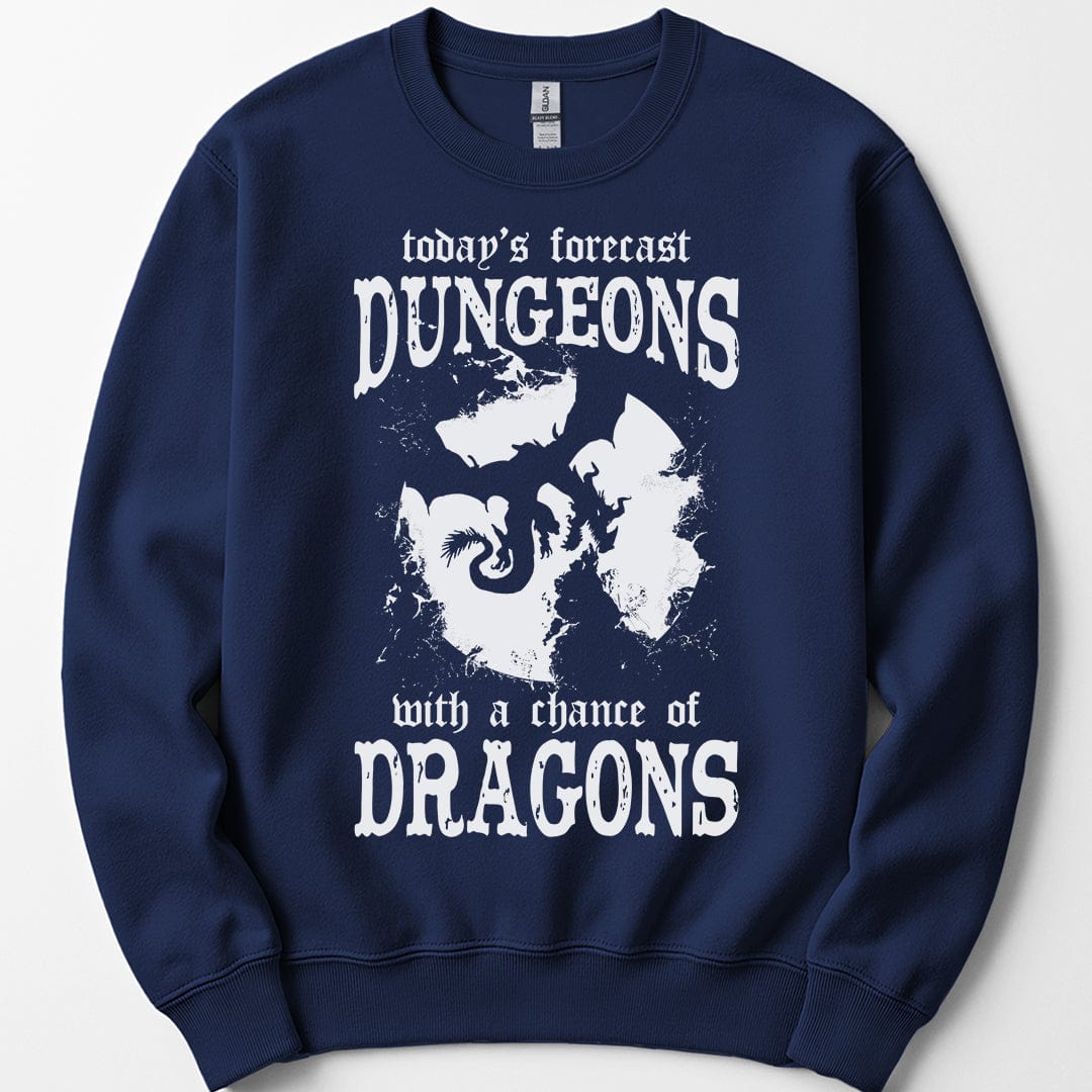Printify Sweatshirt Navy / S DND Sweatshirt - Funny Weather Forecast