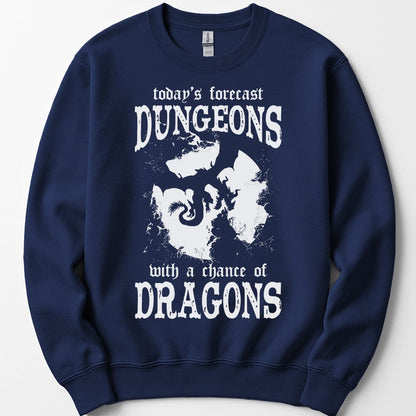 Printify Sweatshirt Navy / S DND Sweatshirt - Funny Weather Forecast