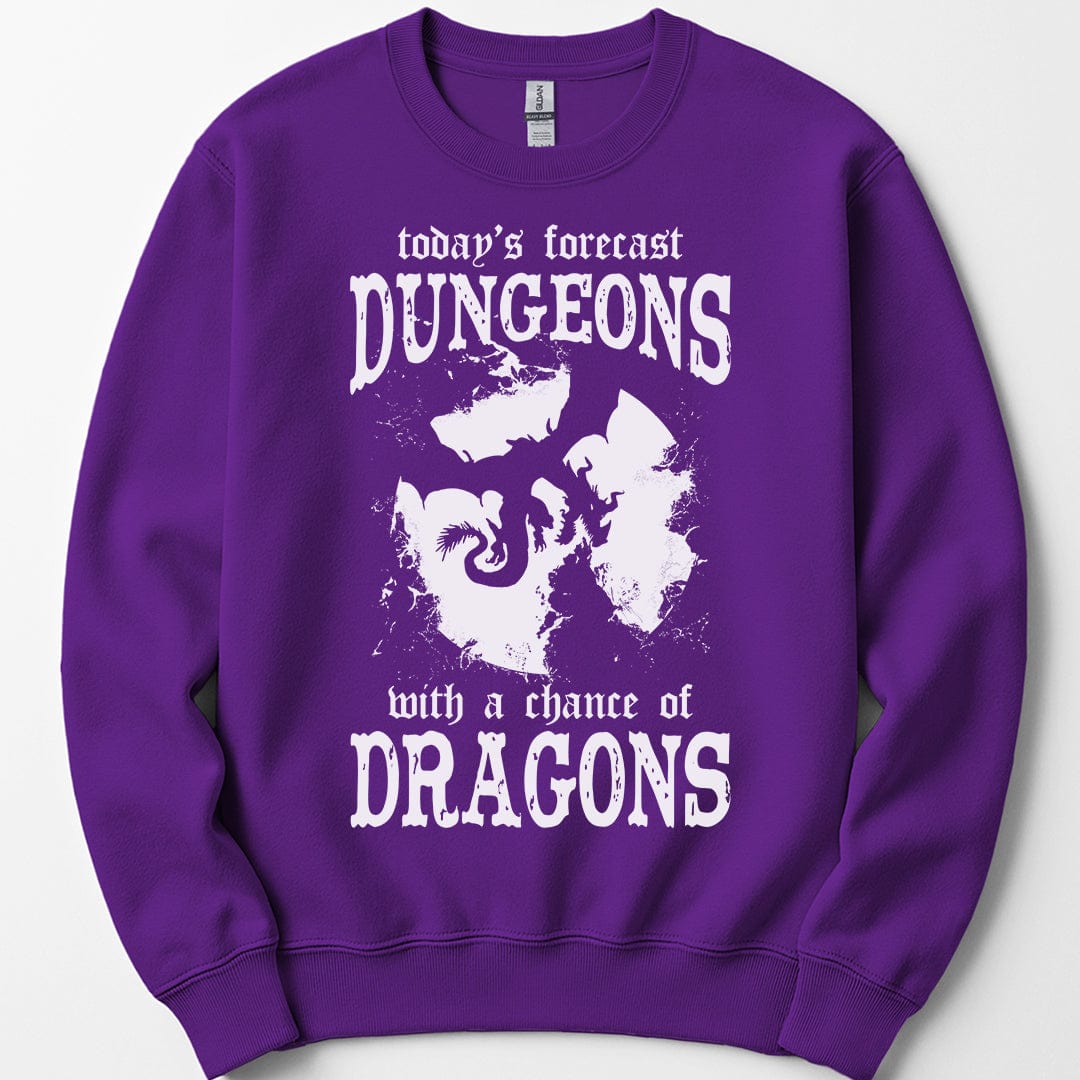 Printify Sweatshirt Purple / S DND Sweatshirt - Funny Weather Forecast