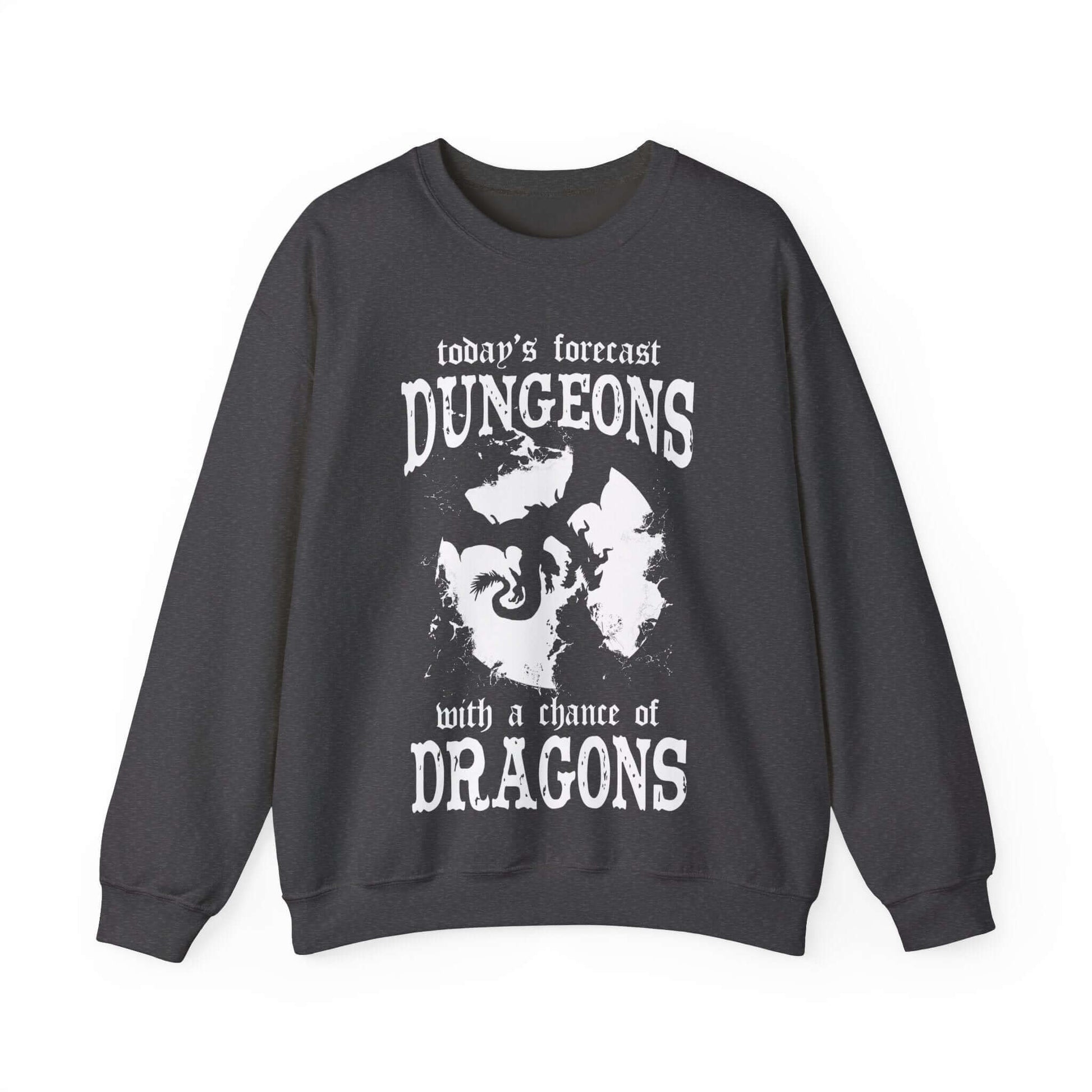 Printify Sweatshirt S / Dark Heather DND Sweatshirt - Funny Weather Forecast