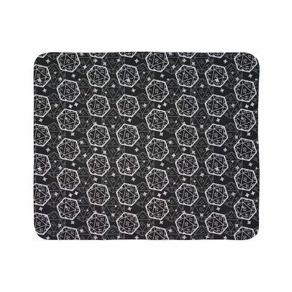 Printify Home Decor DND Throw Blanket with B&W Dice Pattern