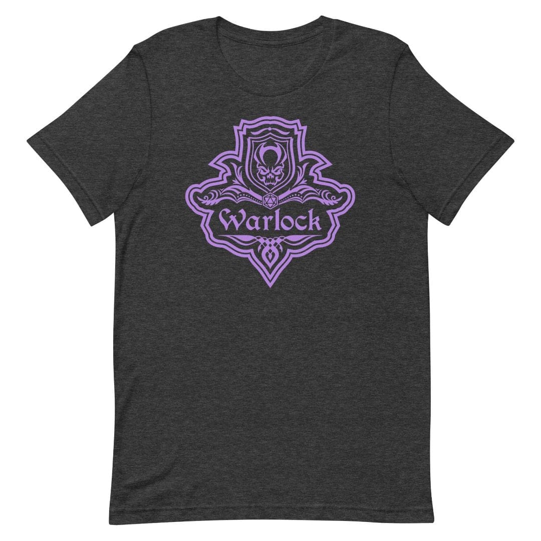 Printify T-Shirt Dark Grey Heather / S DnD Warlock Class Emblem T-Shirt