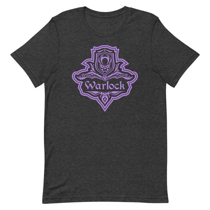 Printify T-Shirt Dark Grey Heather / S DnD Warlock Class Emblem T-Shirt