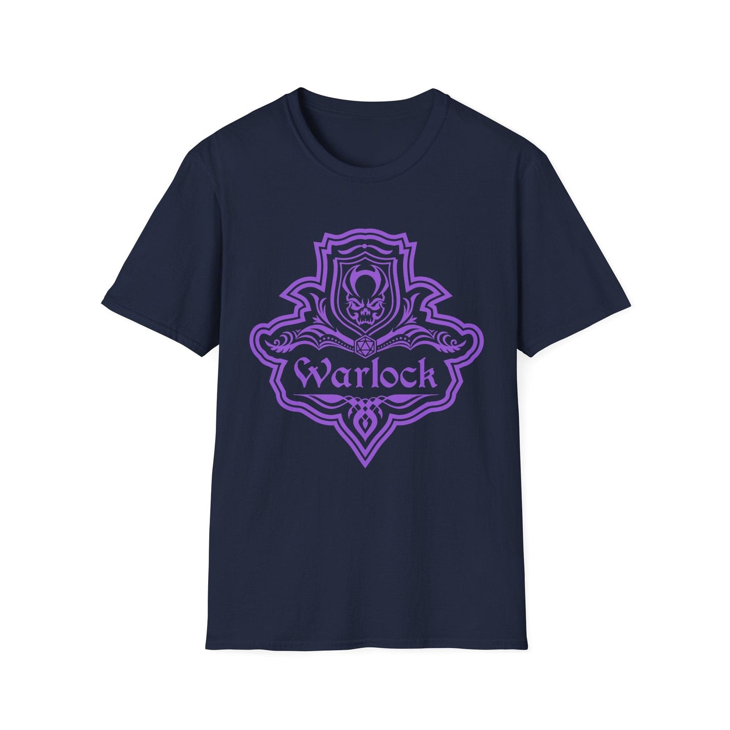 Printify T-Shirt Navy / S DnD Warlock Class Emblem T-Shirt