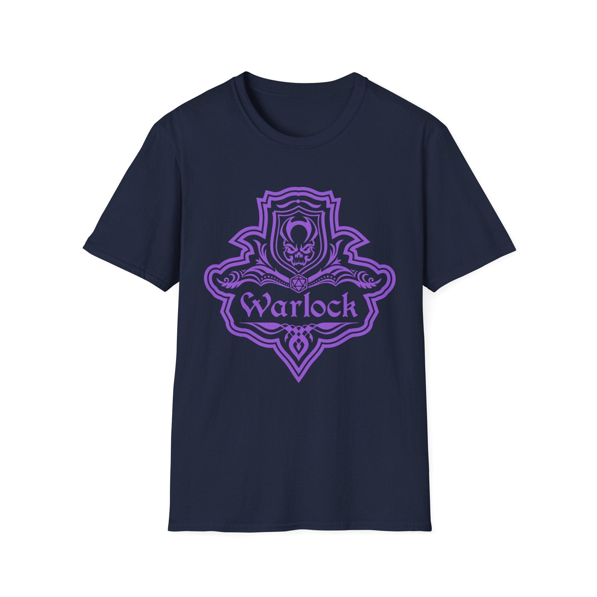 Printify T-Shirt Navy / S DnD Warlock Class Emblem T-Shirt