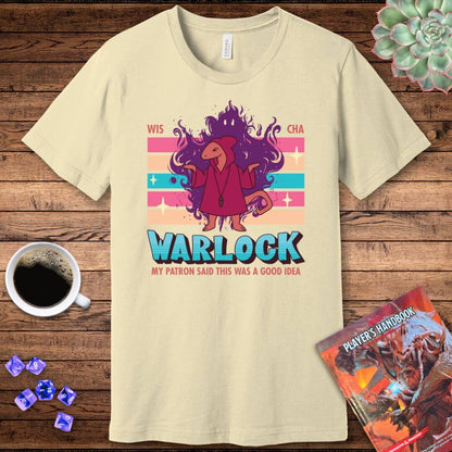 Printify T-Shirt DnD Warlock Shirt - D&D Kawaii Class T-shirt