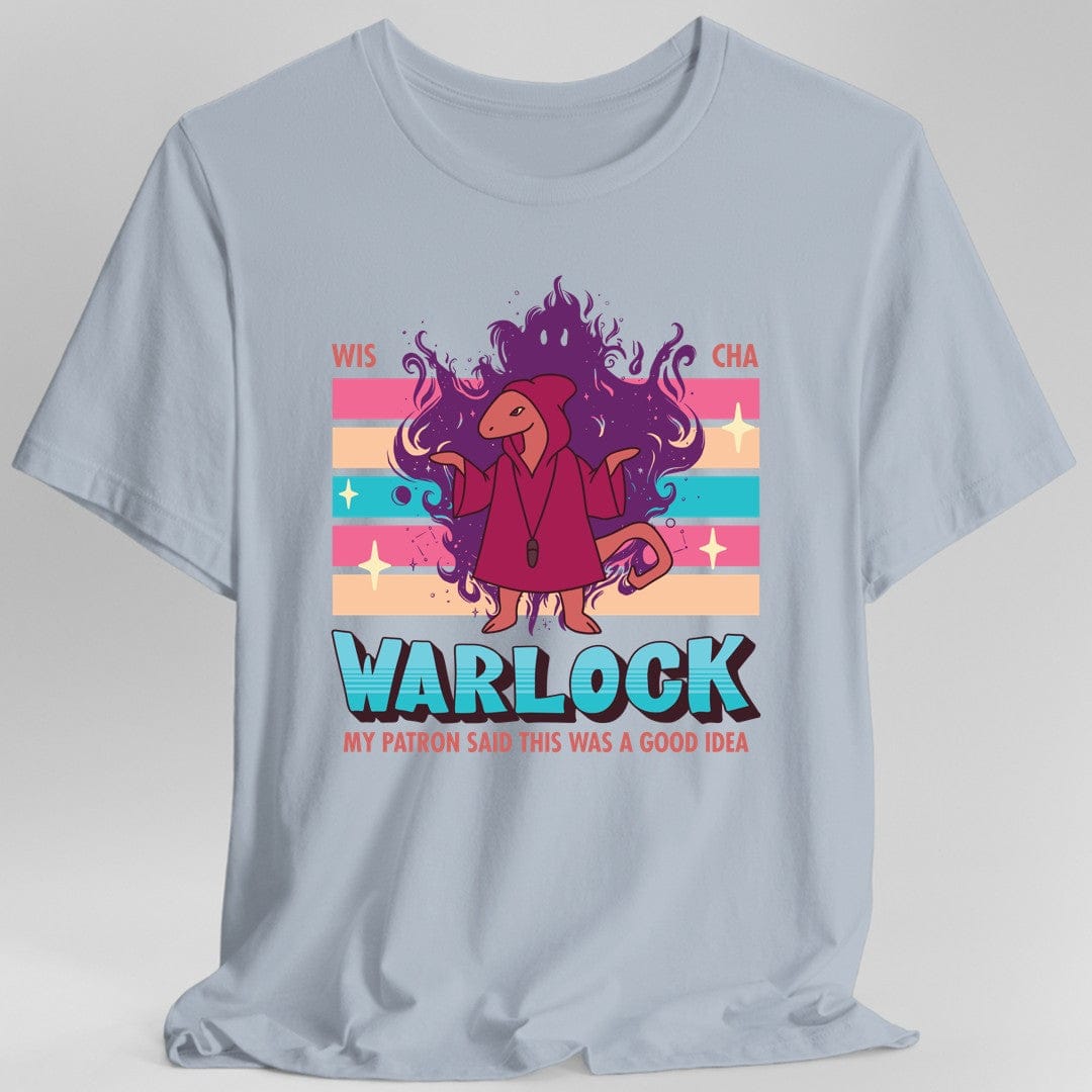 Printify T-Shirt Light Blue / S DnD Warlock Shirt - D&D Kawaii Class T-shirt