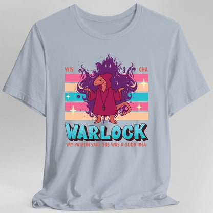 Printify T-Shirt Light Blue / S DnD Warlock Shirt - D&D Kawaii Class T-shirt