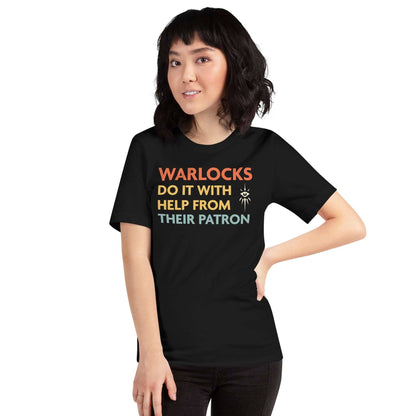 Printify T-Shirt DnD Warlocks Do It Help From Their Patron Shirt