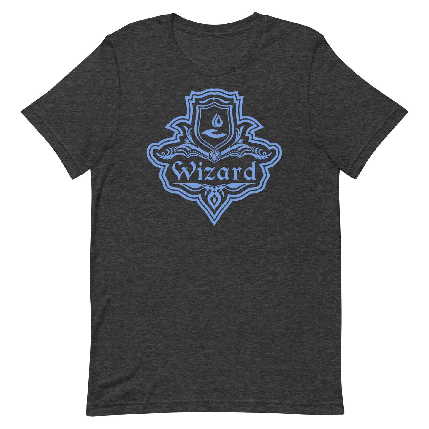 Printify T-Shirt Dark Grey Heather / S DnD Wizard Class Emblem T-Shirt