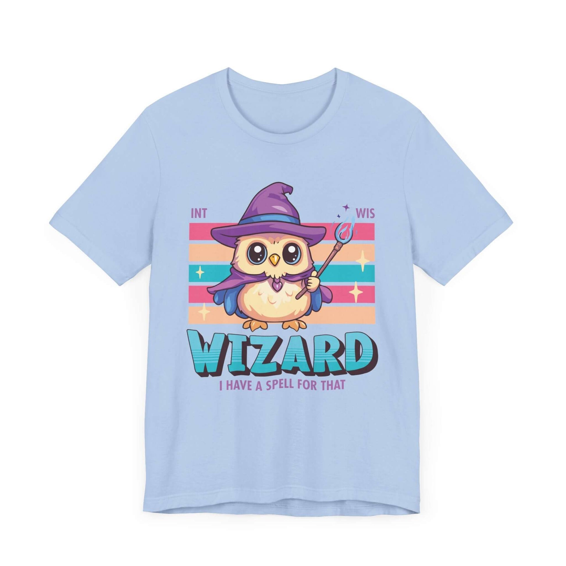 Printify T-Shirt Baby Blue / S DnD Wizard Shirt - D&D Kawaii Class T-shirt