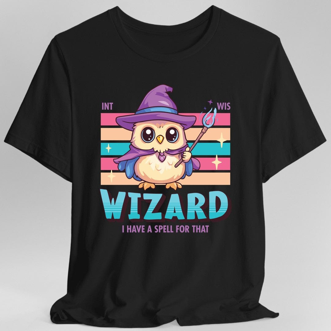 Printify T-Shirt Black / S DnD Wizard Shirt - D&D Kawaii Class T-shirt