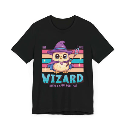 Printify T-Shirt Black / S DnD Wizard Shirt - D&D Kawaii Class T-shirt