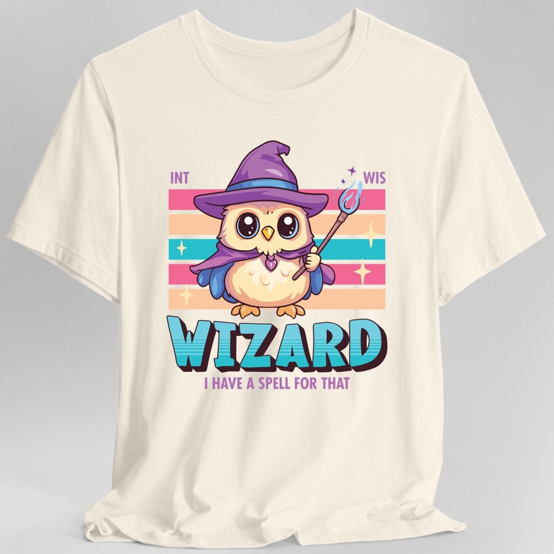 Printify T-Shirt Natural / S DnD Wizard Shirt - D&D Kawaii Class T-shirt