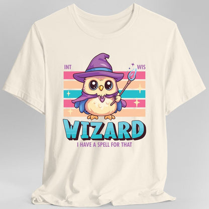 Printify T-Shirt Natural / S DnD Wizard Shirt - D&D Kawaii Class T-shirt