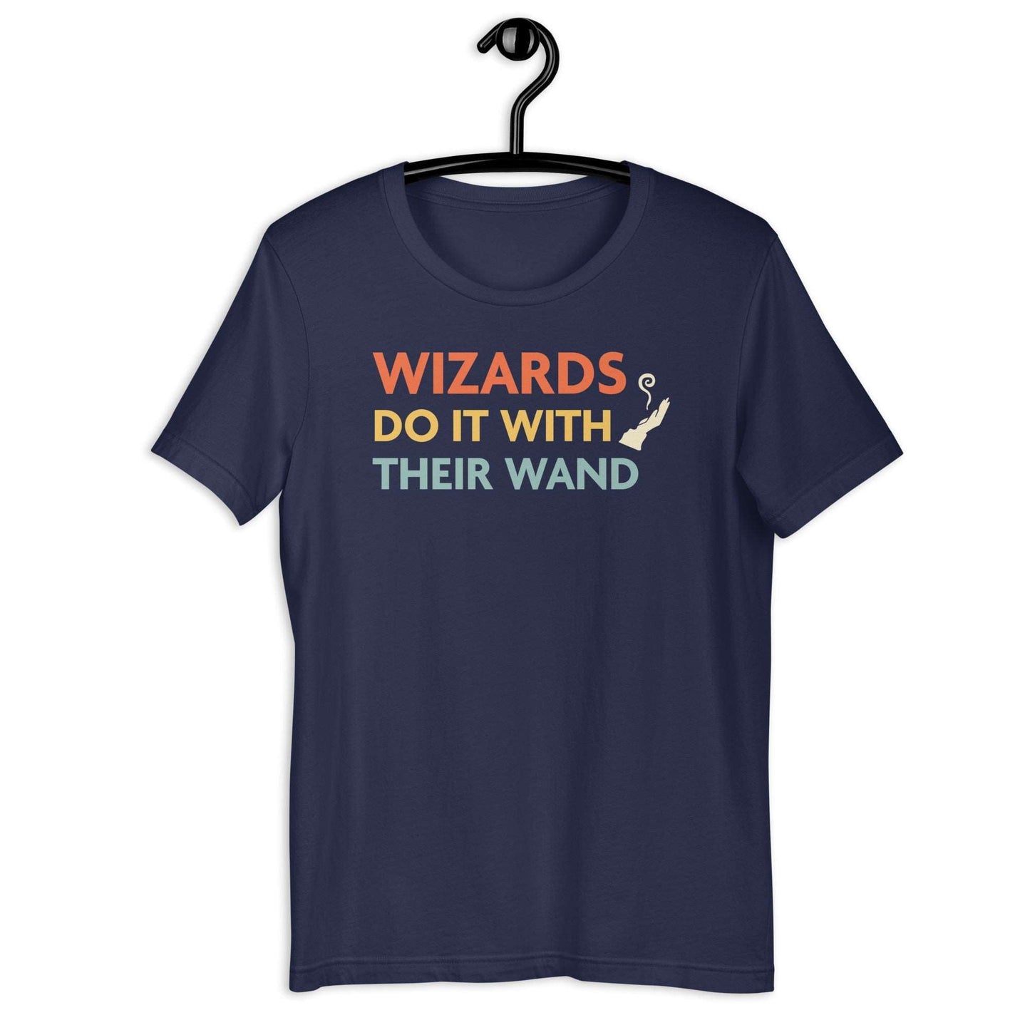 Printify T-Shirt Navy / S DnD Wizards Do It With Their Wand Shirt