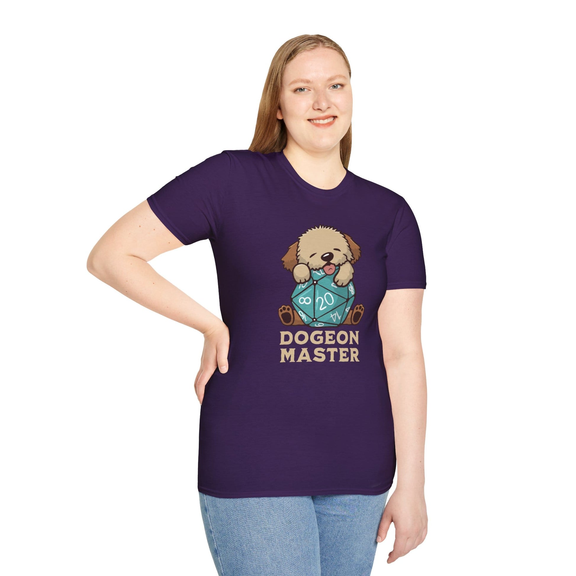 Printify T-Shirt Dogeon Master Dog D&D T-Shirt