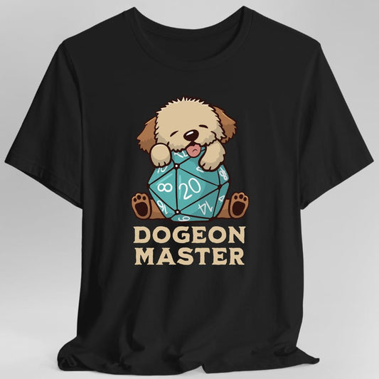 Printify T-Shirt Black / S Dogeon Master Dog D&D T-Shirt