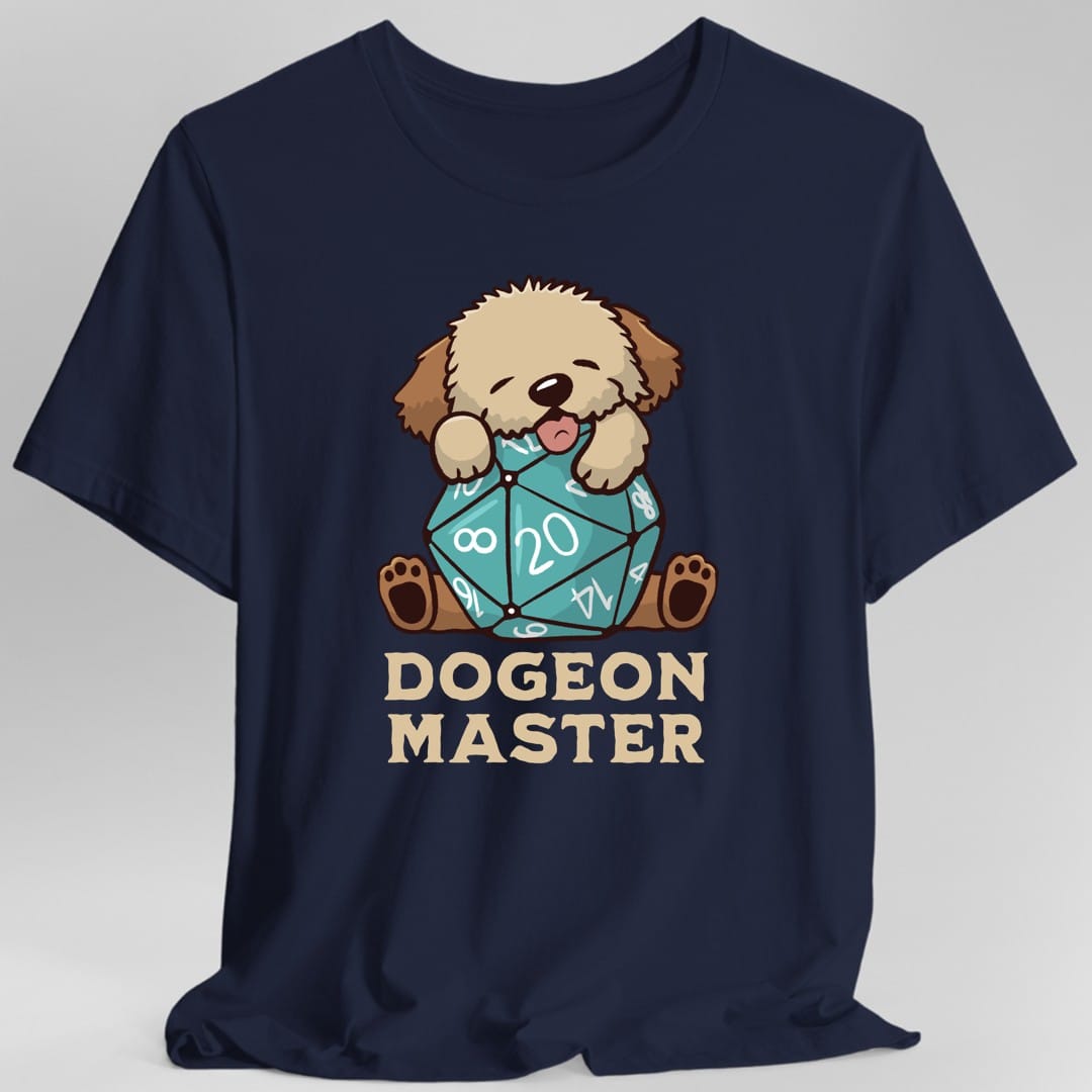Printify T-Shirt Navy / S Dogeon Master Dog D&D T-Shirt