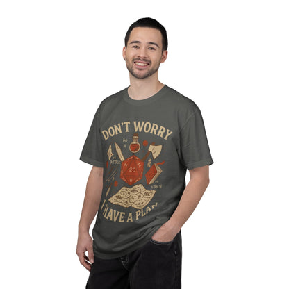 Printify T-Shirt Don't Worry I have a Plan D&D T-Shirt - Comfort Colors