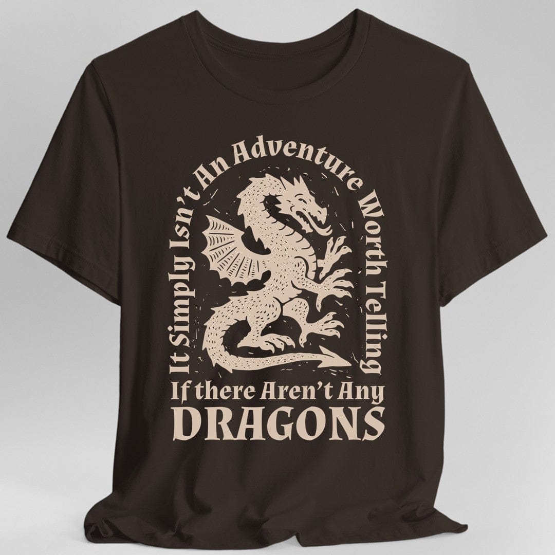 Printify T-Shirt Dark Chocolate / S Dragon Quote T-Shirt